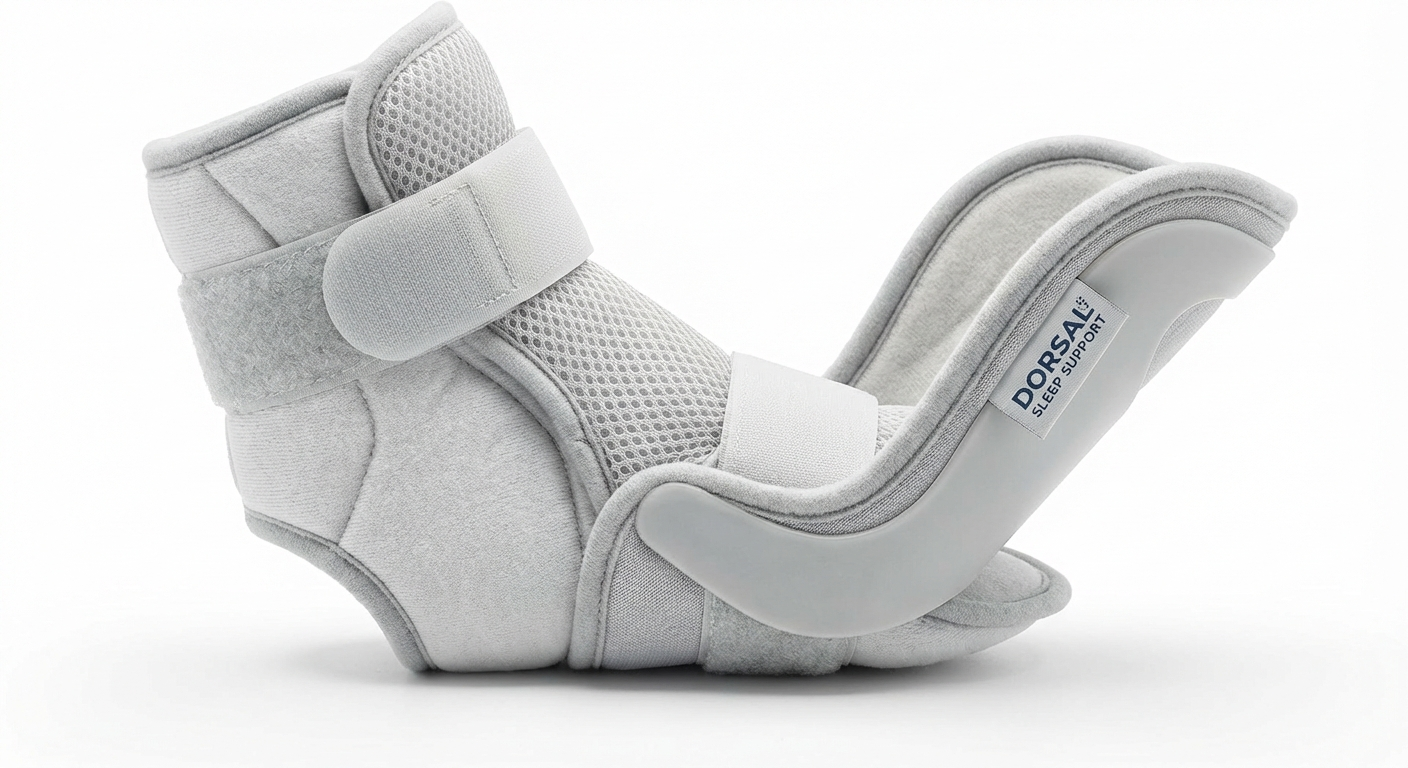 Dorsal night splint plantar fasciitis anterior strap design lightweight comfortable sleep