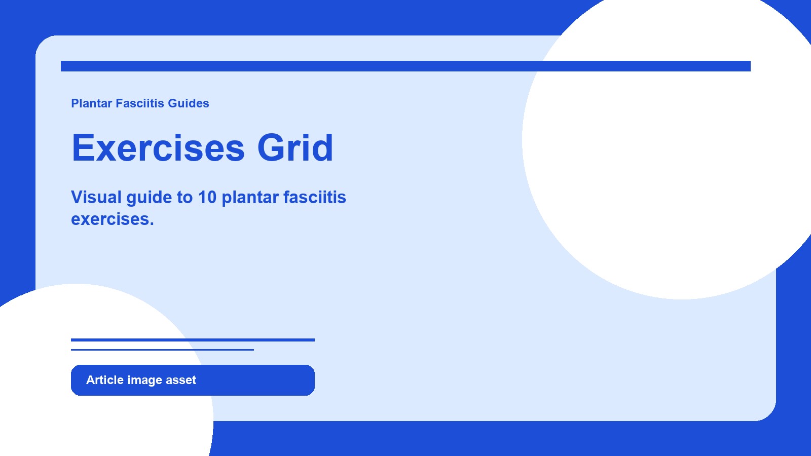 Grid infographic of plantar fasciitis exercises