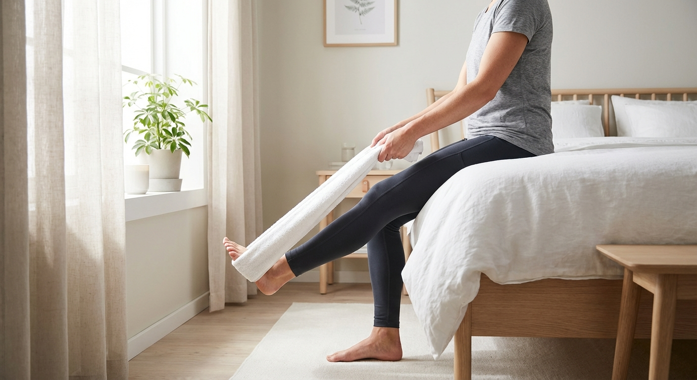 Morning plantar fasciitis stretch routine for heel pain relief