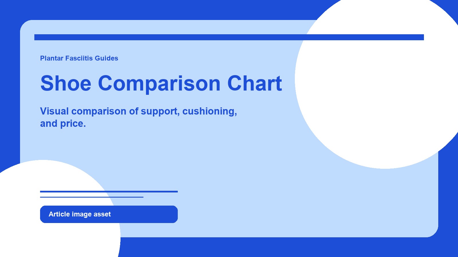 Comparison chart of plantar fasciitis shoe features and specifications